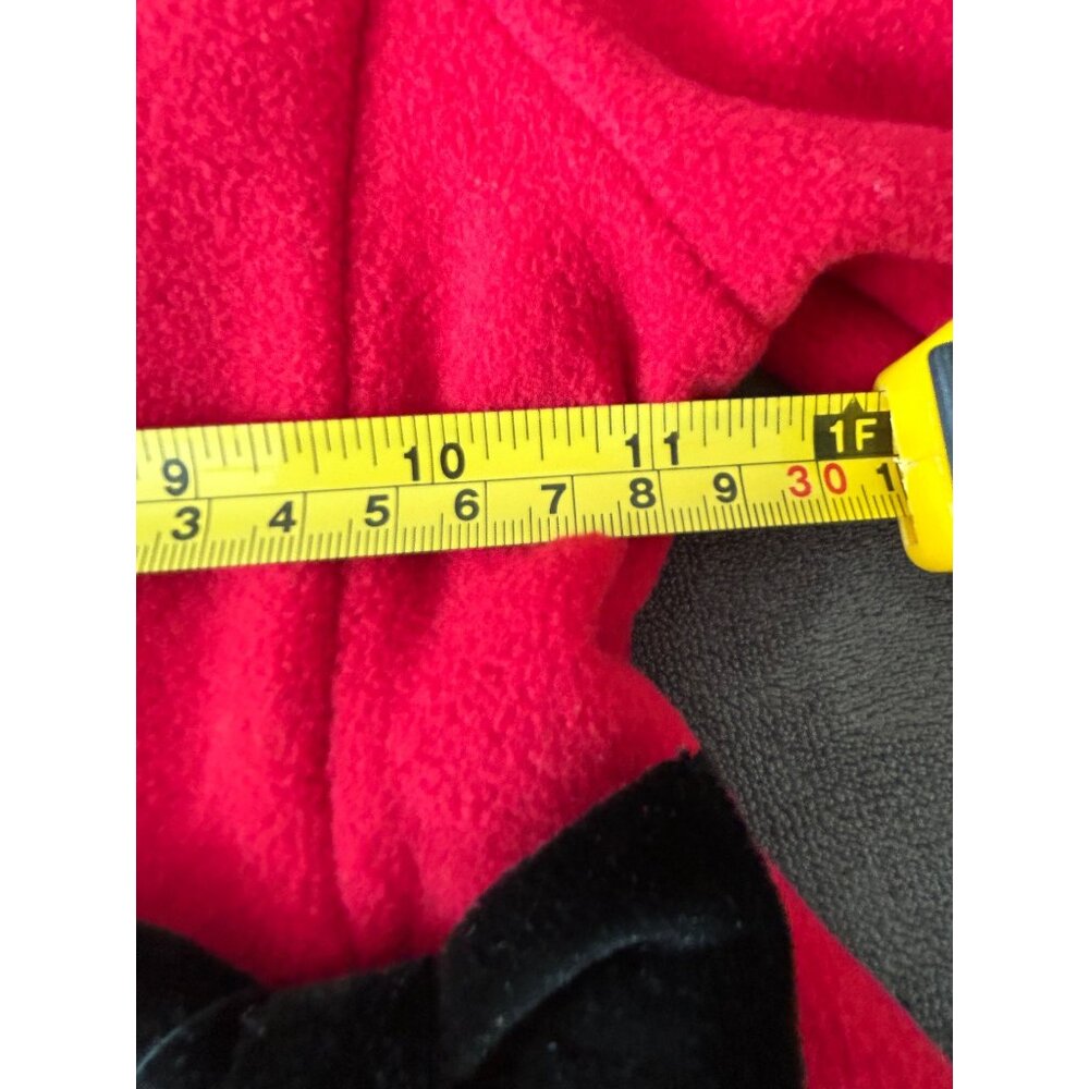 Girls Good Lad Red Double Breasted Bow Coat with Gold Buttons Velvet Collar - Picture 8 of 10